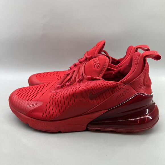 Youth 7 / Women's 8.5 - Nike Air Max 270 University Red Running Shoes Sneakers - Picture 3 of 8